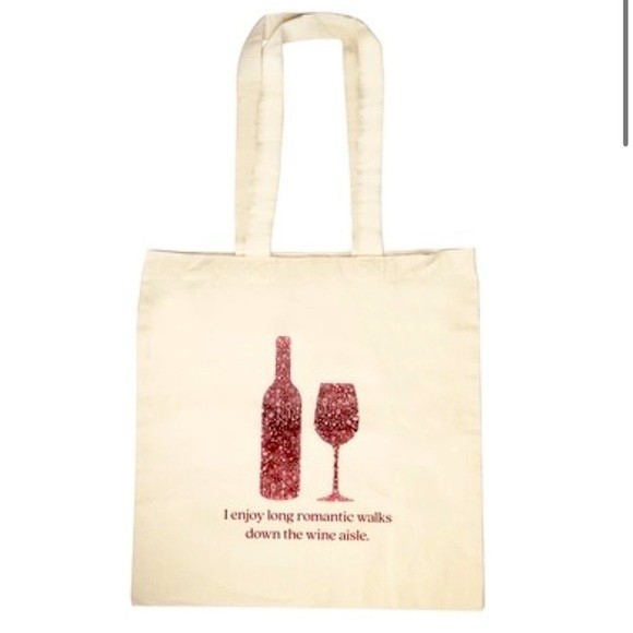 Carly Rae Studio Canvas Tote Bag Wine Graphic - Picture 1 of 8